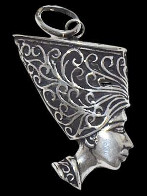 Colgante Plata egipcio Nefertiti 4.50cm 9.65gr.